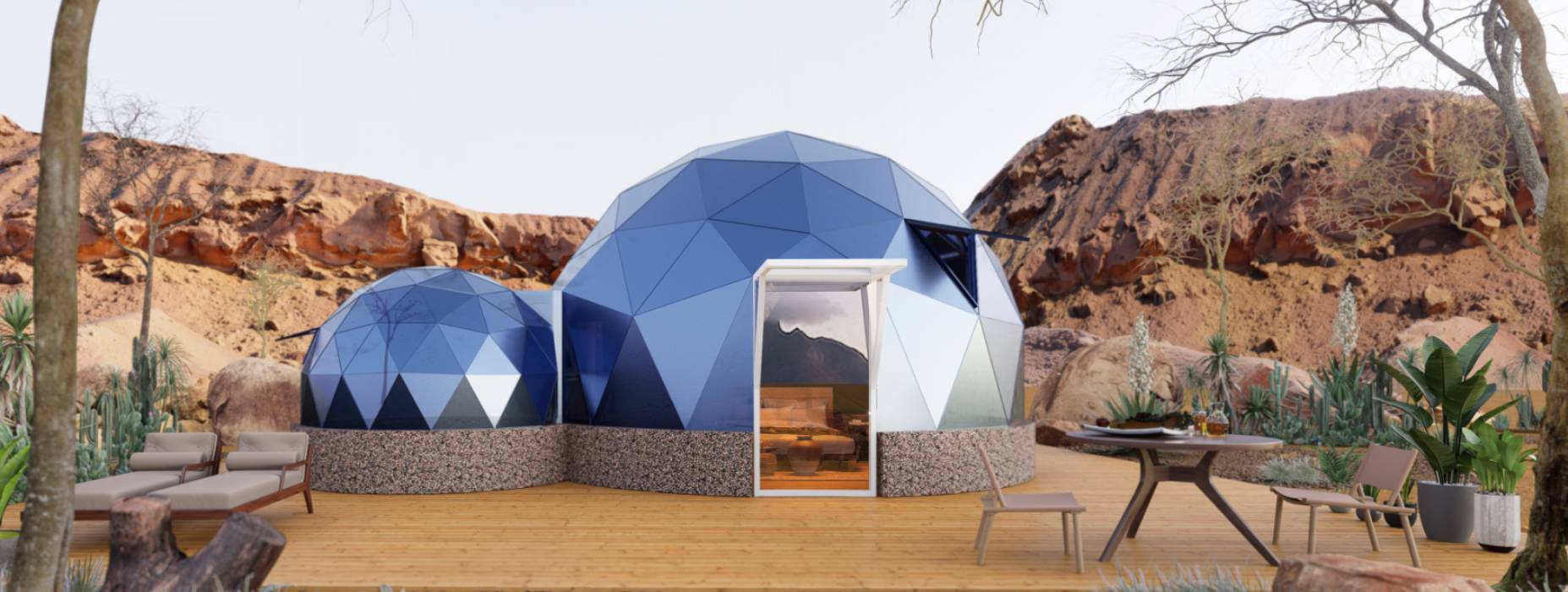 新干县球形智能光伏玻璃星空房